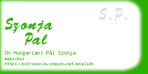 szonja pal business card